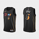 Miami Heat #5 Nikola Jovic 2022 Black City Edition 75th Anniversary Stitched Basketball Jersey Dzhi,baseball caps,new era cap wholesale,wholesale hats